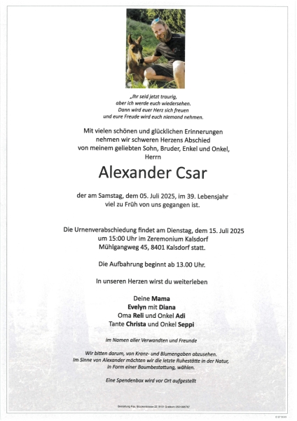 Parte von Alexander Csar