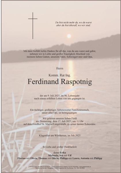 Parte von Ferdinand Raspotnig