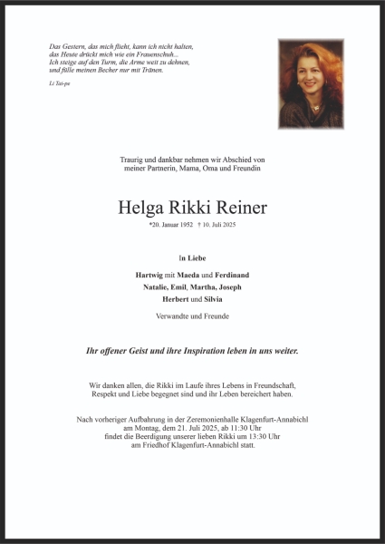 Parte von Helga Rikki Reiner