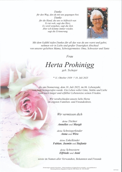 Parte von Herta Prohinigg