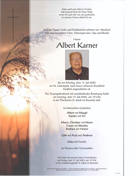 Parte von Albert Karner