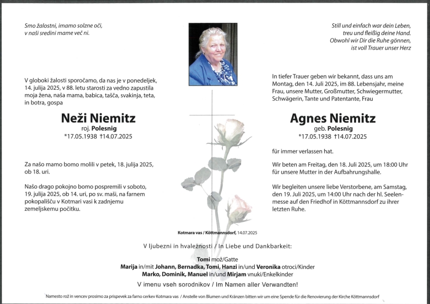 Parte von Agnes Niemitz