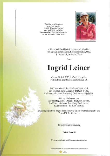 Parte von Ingrid Leiner