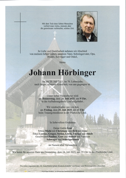 Parte von Johann  Hörbinger