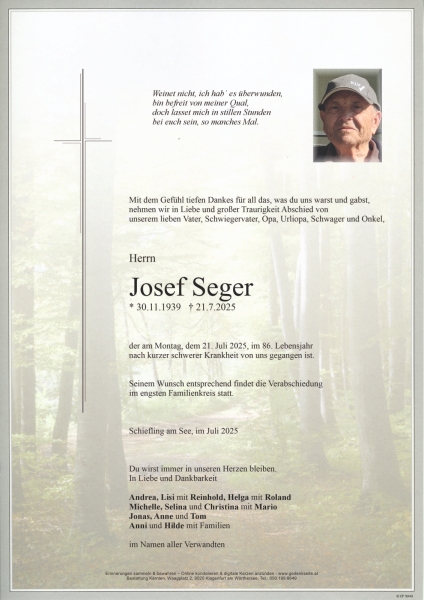 Parte von Josef Seger