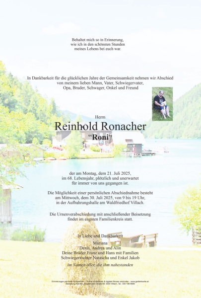 Parte von Reinhold  Ronacher