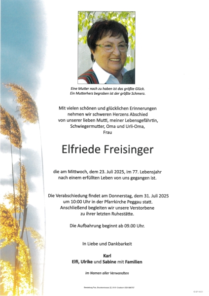 Parte von Elfriede Freisinger