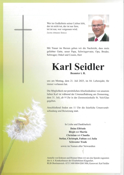 Parte von Karl Seidler