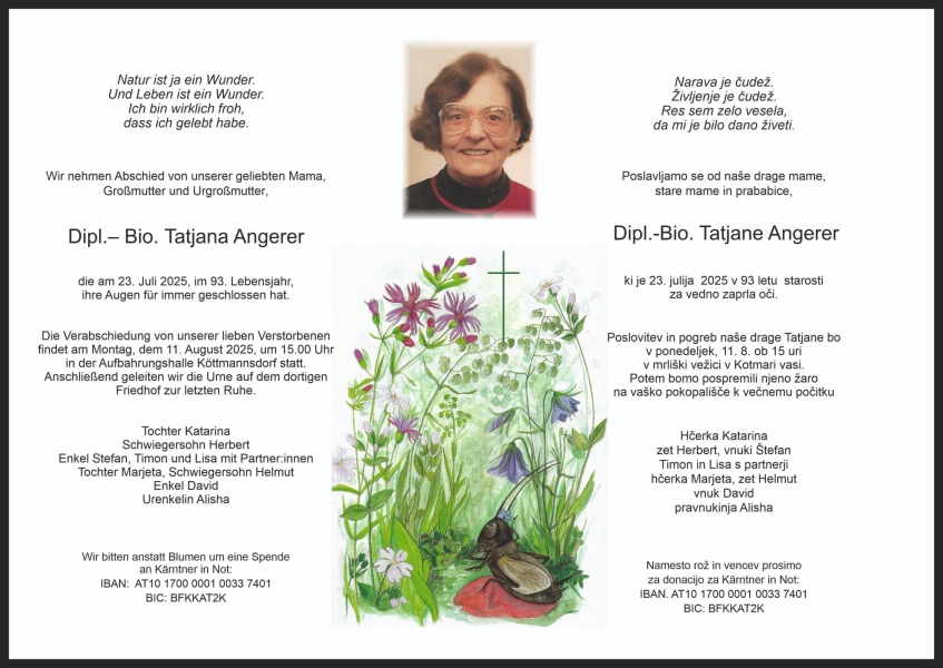 Parte von Tatjana Angerer