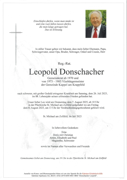 Parte von Leopold Donschacher
