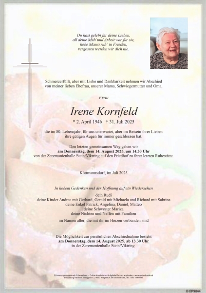 Parte von Irene Kornfeld
