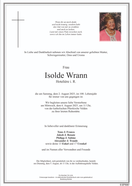 Parte von Isolde Wrann