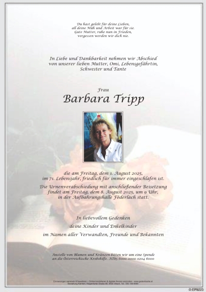 Parte von Barbara Tripp