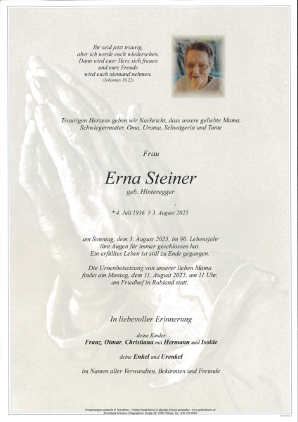 Parte von Erna  Steiner
