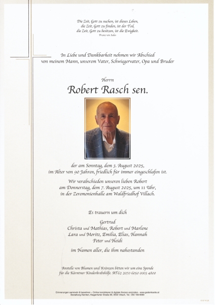 Parte von Robert Rasch sen.
