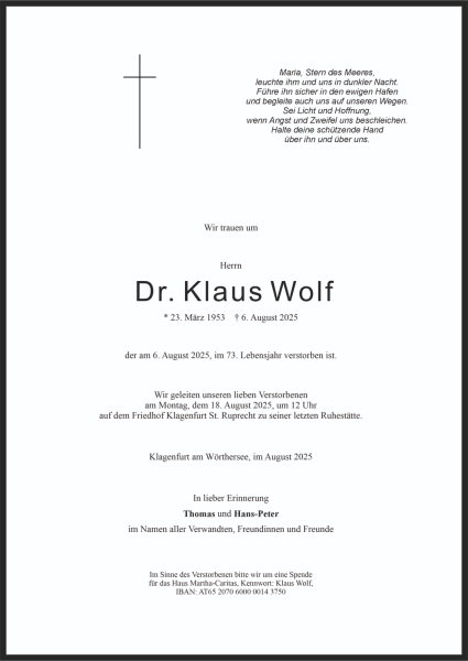 Parte von Klaus Wolf