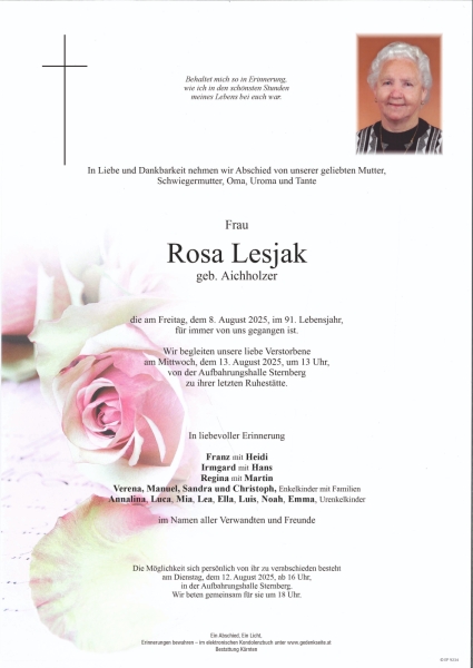 Parte von Rosa Lesjak