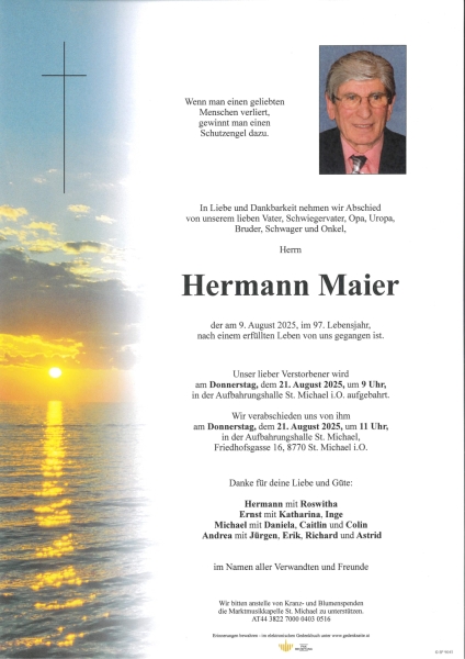 Parte von Hermann Maier