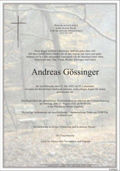 Parte von Andreas Gössinger