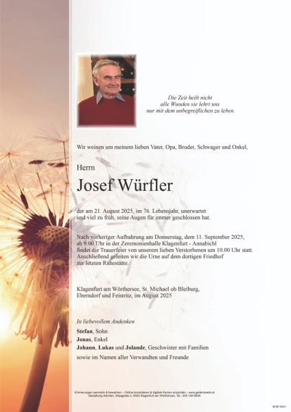 Parte von Josef Würfler
