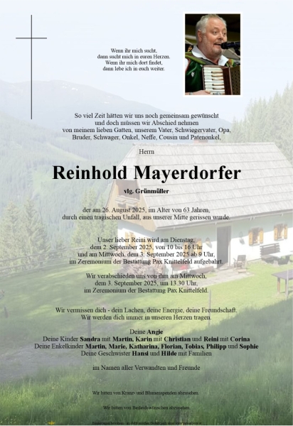 Parte von Reinhold Mayerdorfer