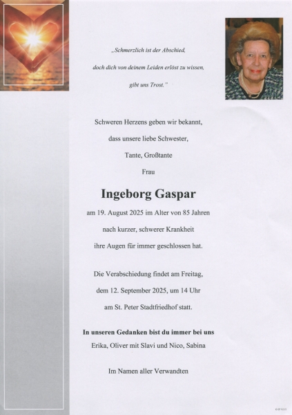 Parte von Ingeborg Gaspar