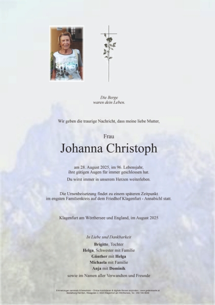 Parte von Johanna Christoph