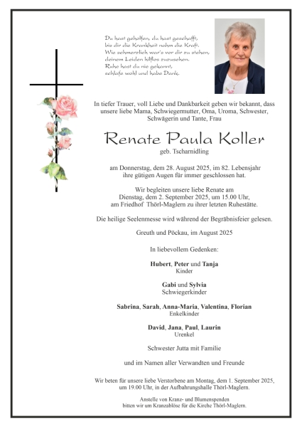 Parte von Renate Paula Koller