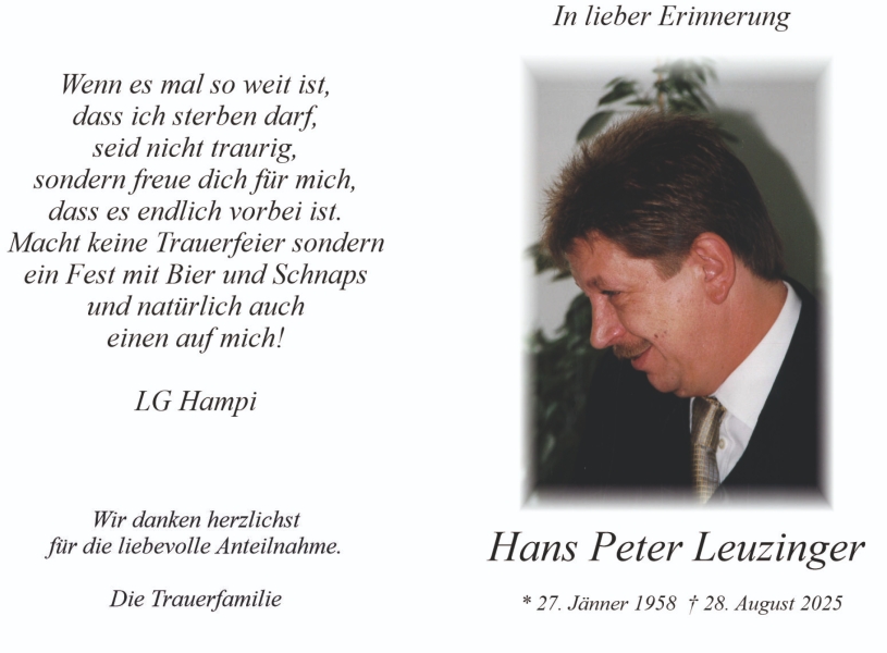 Parte von Hans Peter  Leuzinger