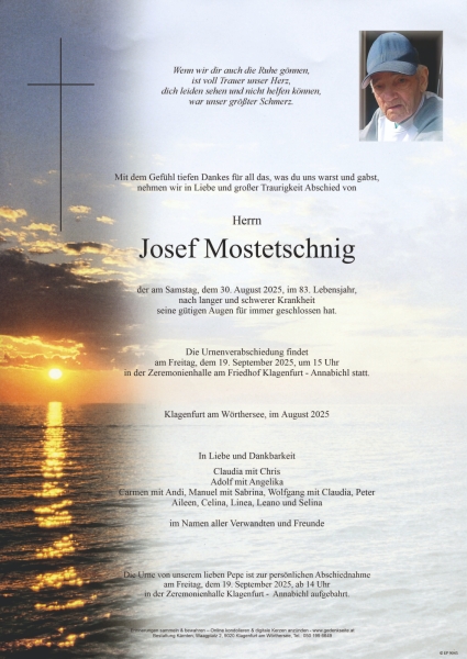 Parte von Josef Mostetschnig