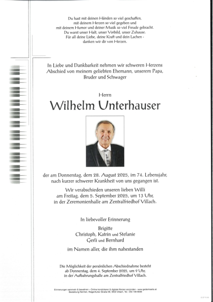 Parte von Wilhelm Unterhauser