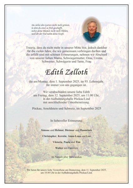 Parte von Edith Zelloth