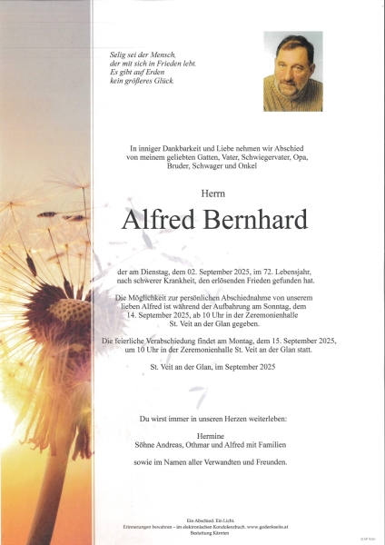 Parte von Alfred Bernhard