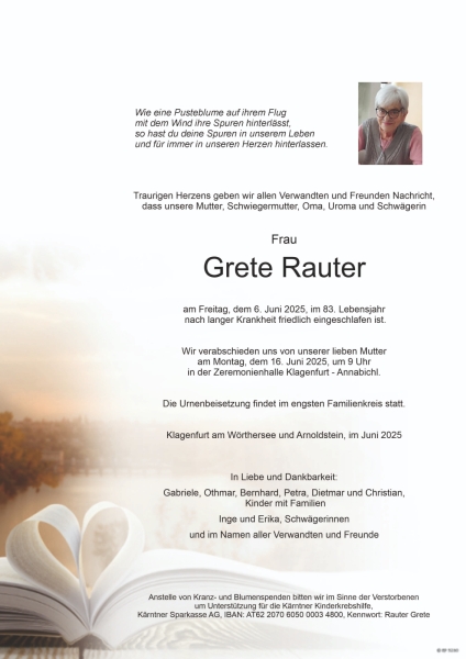 Parte von Grete Rauter