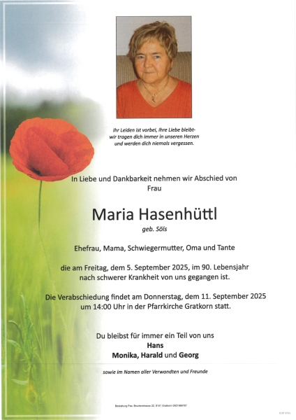 Parte von Maria Hasenhüttl