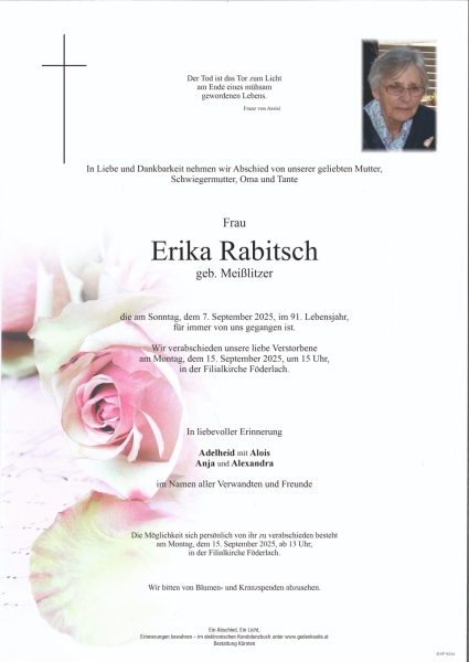 Parte von Rabitsch Erika