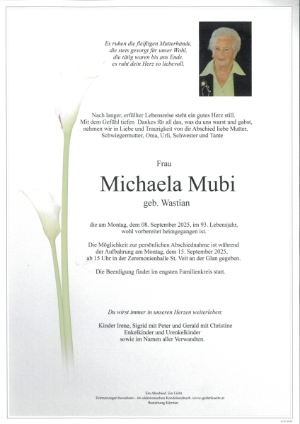 Parte von Michaela Mubi