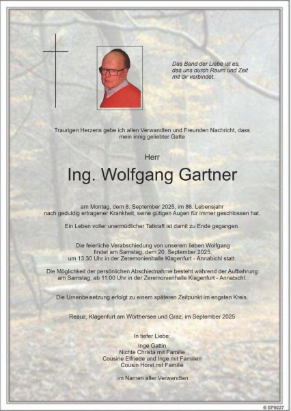 Parte von Wolfgang  Gartner