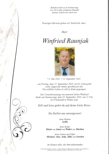 Parte von Winfried Hubert  Raunjak