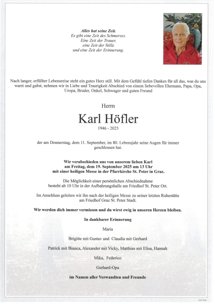 Parte von Karl Höfler