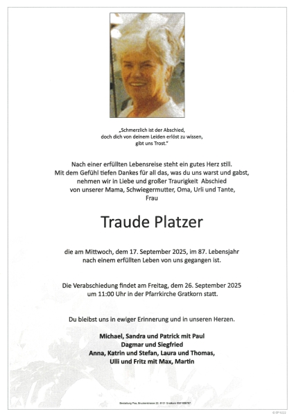 Parte von Rotraut Platzer