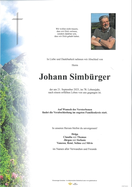 Parte von Johann Simbürger