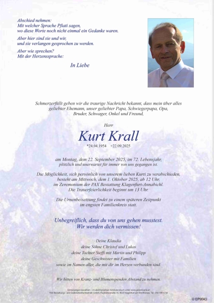 Parte von Kurt Werner  Krall