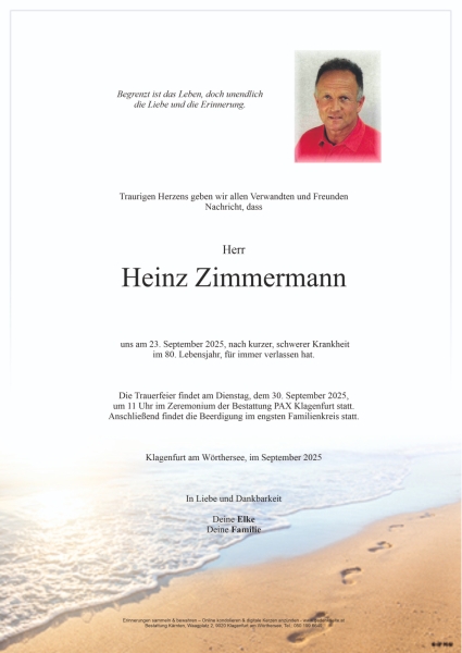 Parte von Heinz Zimmermann