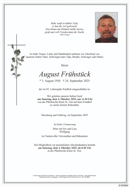 Parte von August Frühstück