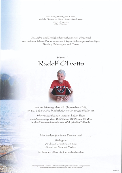 Parte von Rudolf Olivotto