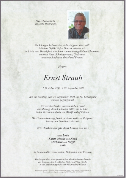 Parte von Ernst Straub