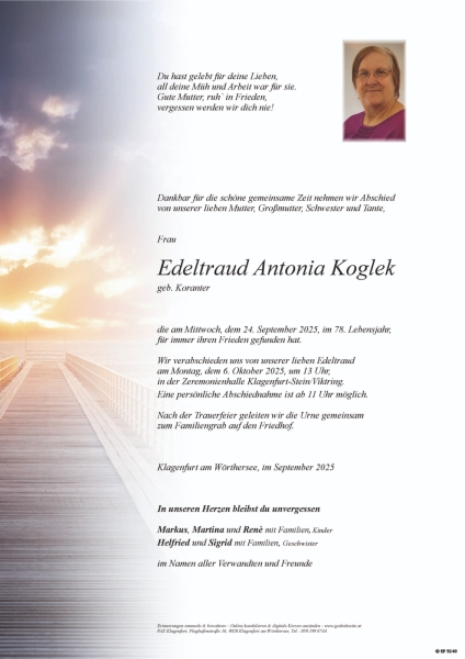 Parte von Edeltraud Antonia Koglek