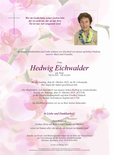 Parte von Hedwig  Eichwalder