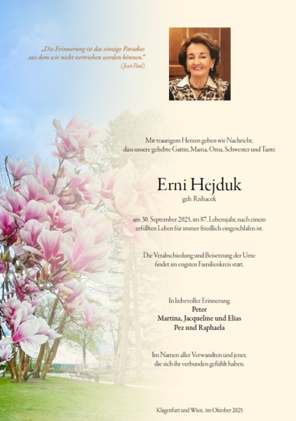 Parte von Erni Hejduk